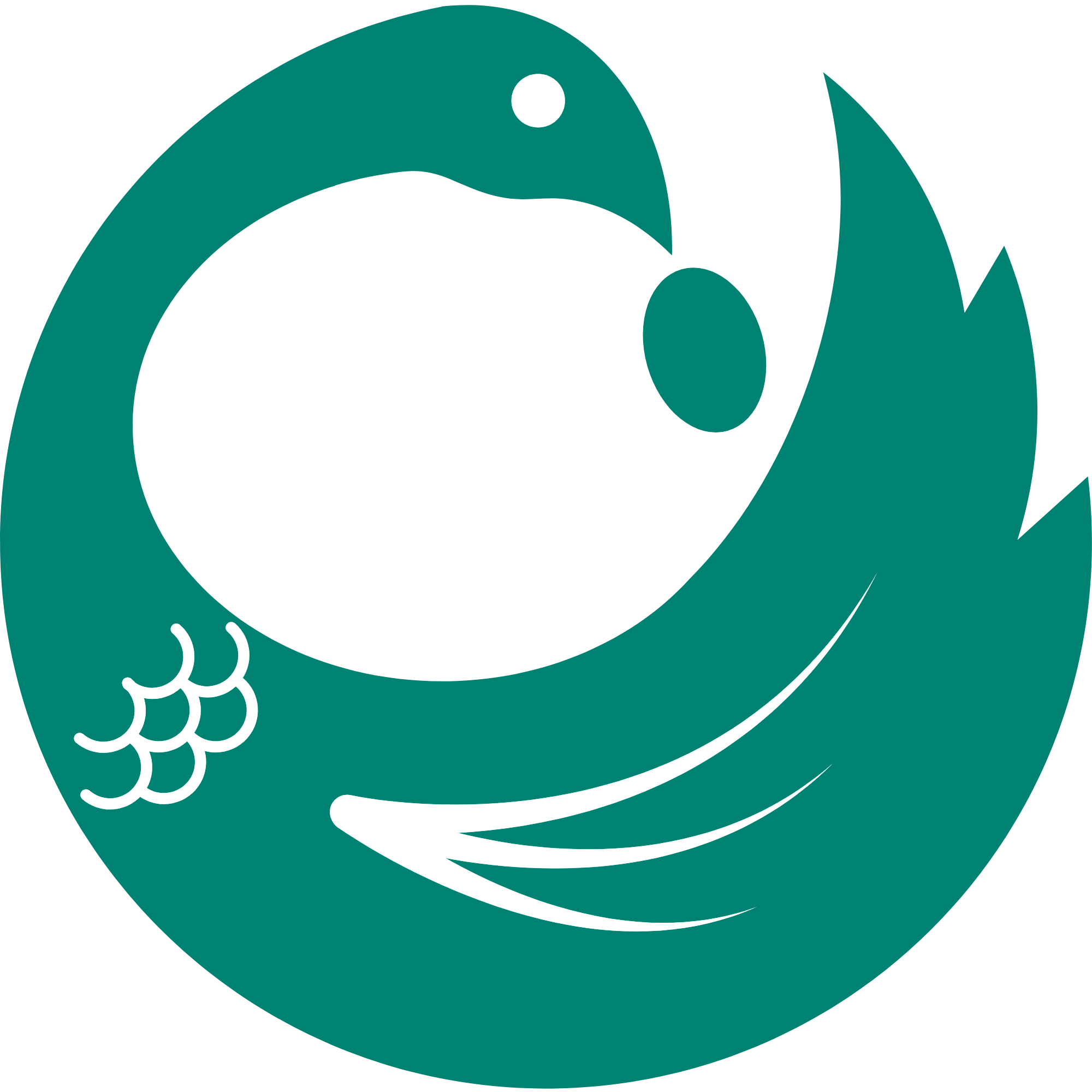 Beach Teal Sankofa Bird-1